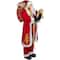 5ft. Traditional Santa Claus with Teddy Bear & Gift Bag Standing Christmas Figure